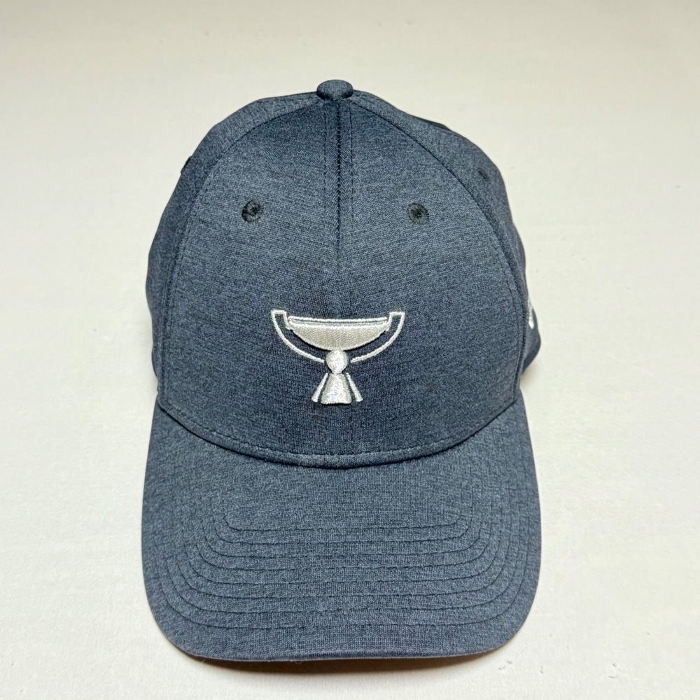 New Era 39THIRTY Men Medium-Large Heather Navy Blue Trophy Stretch Fit Golf Hat